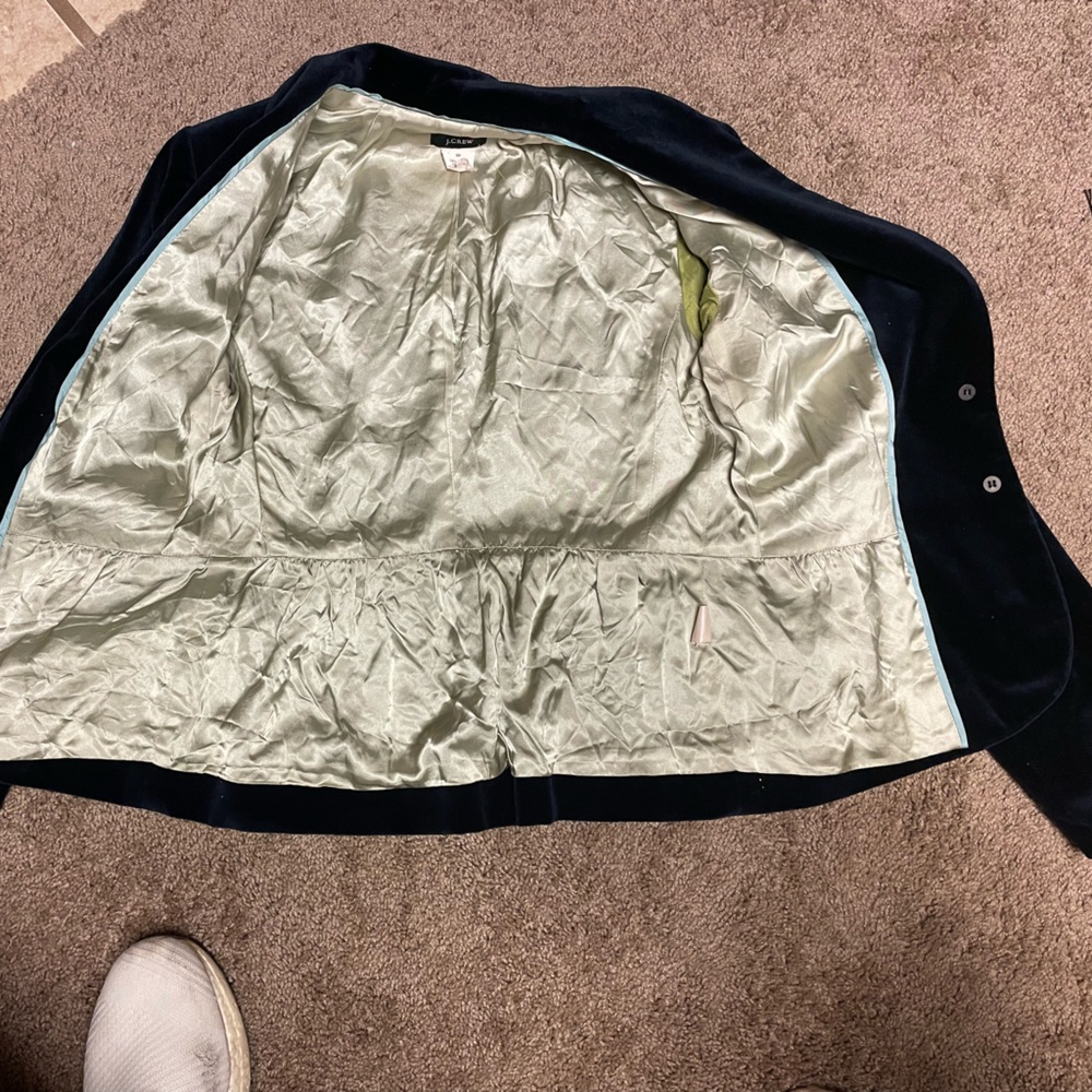 J.Crew Navy Velvet Blazer - Picture 4 of 7